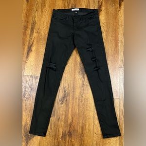 Flying Monkey Jeans Black Distressed Rips Holes Size 28 EUC
